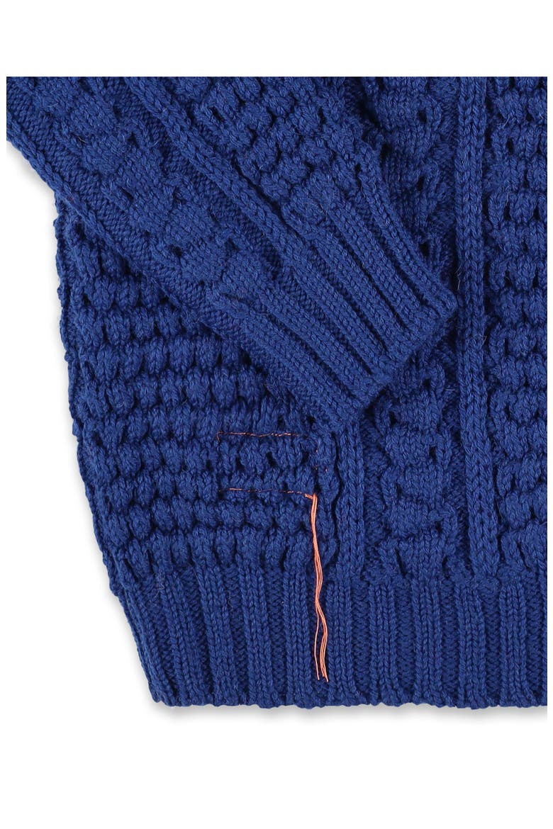 Aston Cable Knit Wool Crewneck Sweater, Alternate, color, Blue