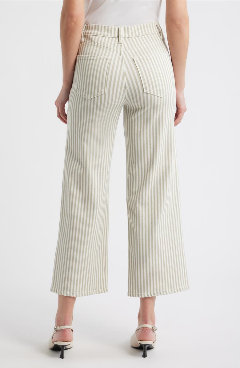 FRAME The Anchor High Waist Wide Leg Jeans, Alternate, color, Flax Stripe