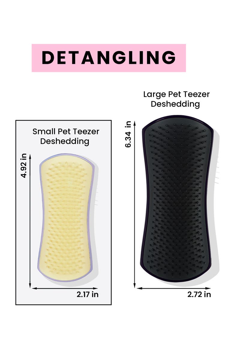 Small Detangling Dog Grooming Brush, Alternate, color, LILAC YELLOW