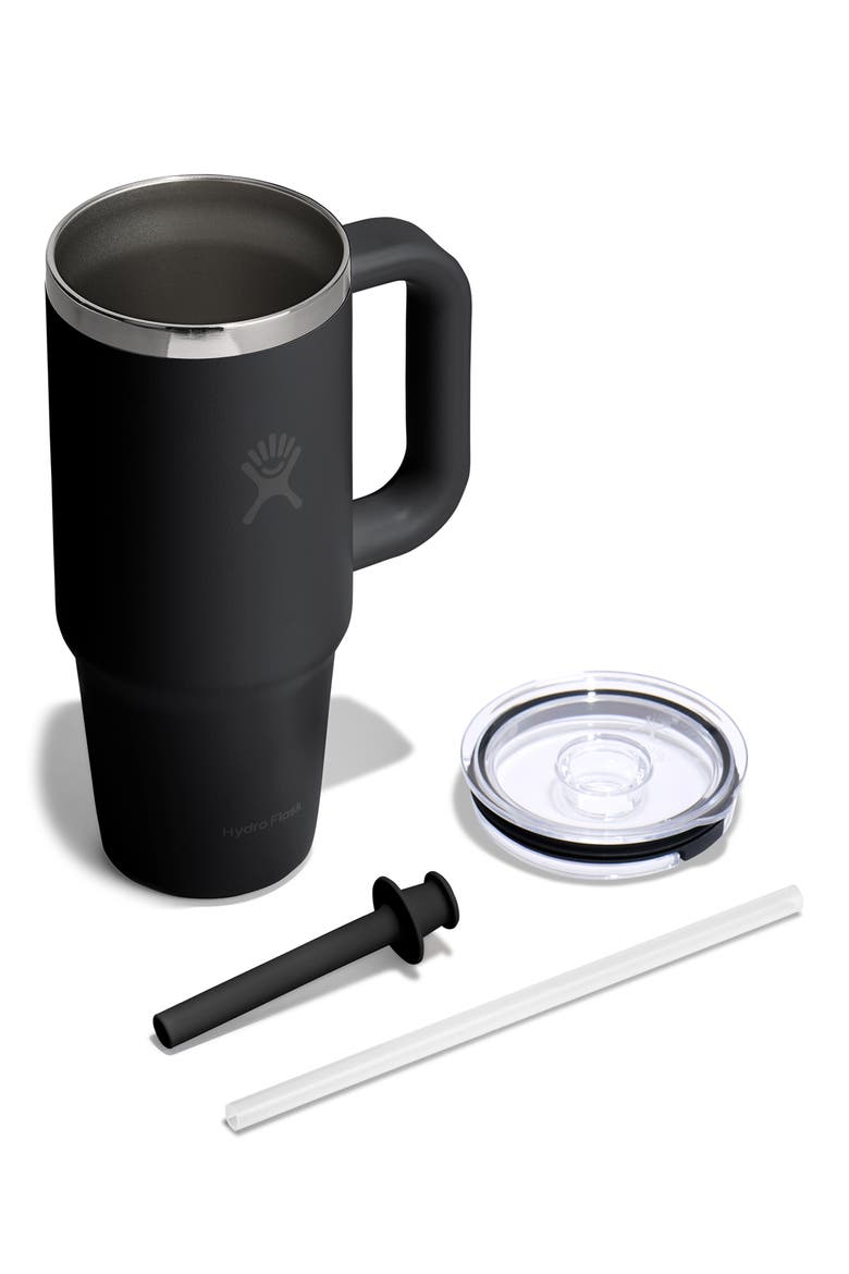 24-Ounce Clear Lid Travel Tumbler, Alternate, color, BLACK
