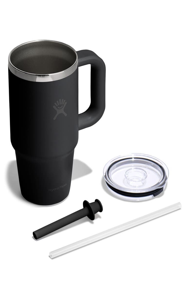 Hydro Flask 24-Ounce Clear Lid Travel Tumbler, Alternate, color, Black