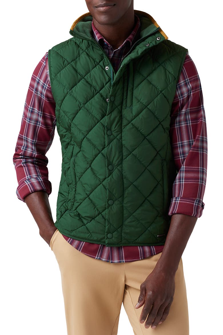 Belmont Quilted Water Resistant Recycled Polyester Vest, Main, color, SPRUCE SOLID