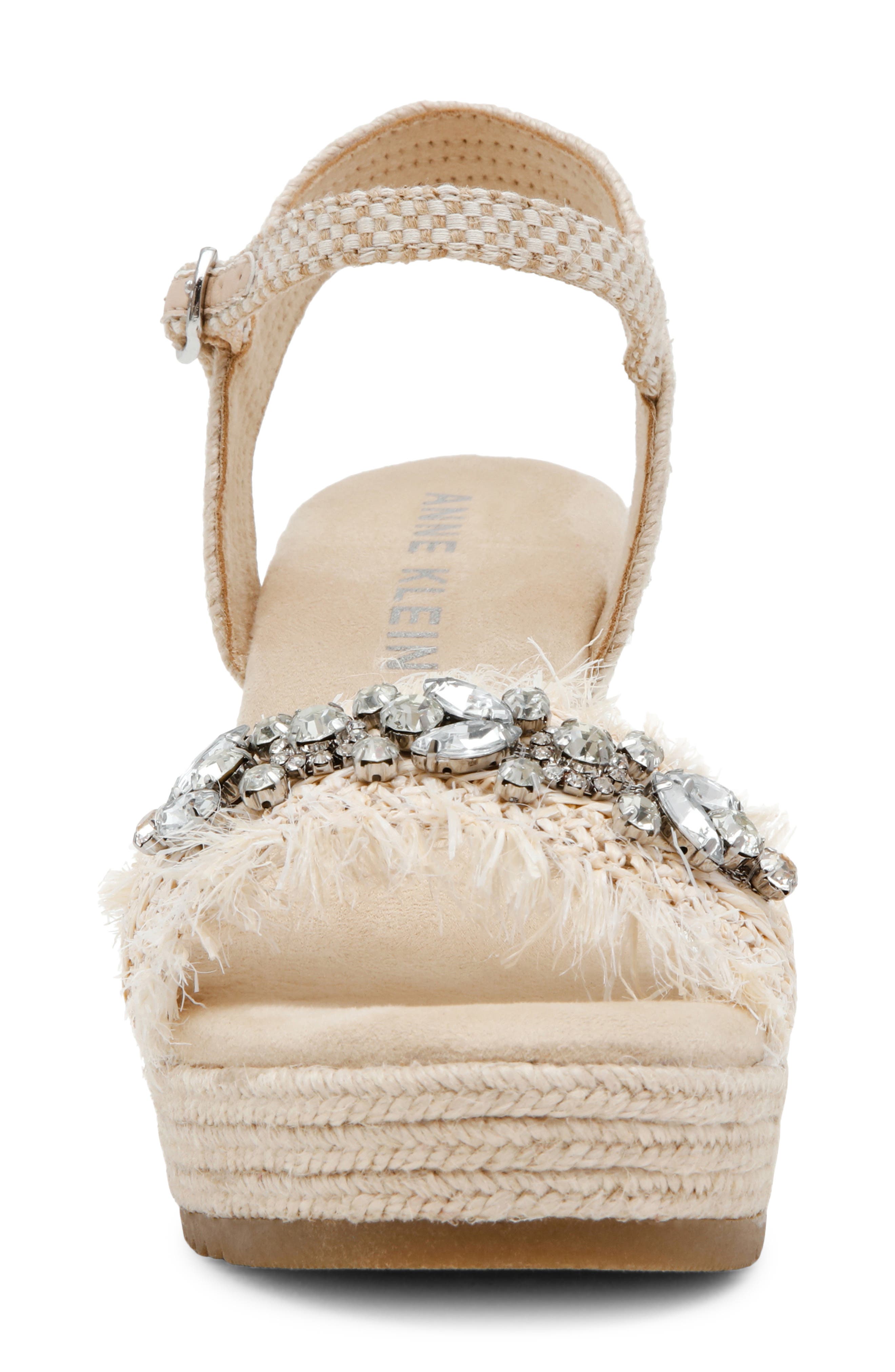 Anne Klein Wilton Ankle Strap Platform Wedge Sandal, Alternate, color, 