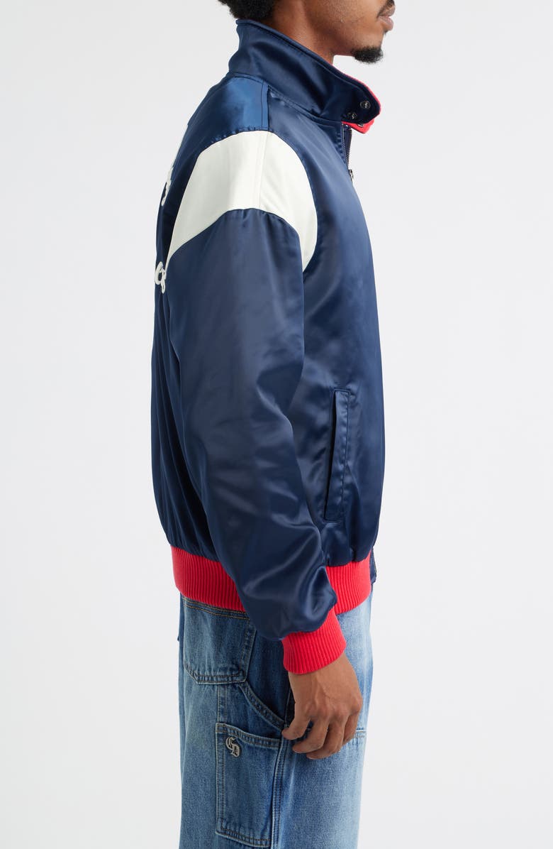 CRIMINAL DAMAGE Engineered Coach's Jacket, Alternate, color, Navy/Red