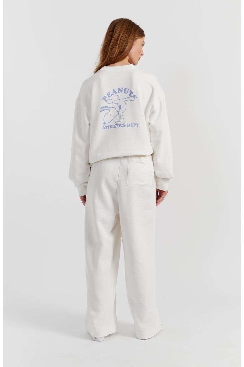 Snoopy Graphic Cotton Sweatpants, Alternate, color, Cream