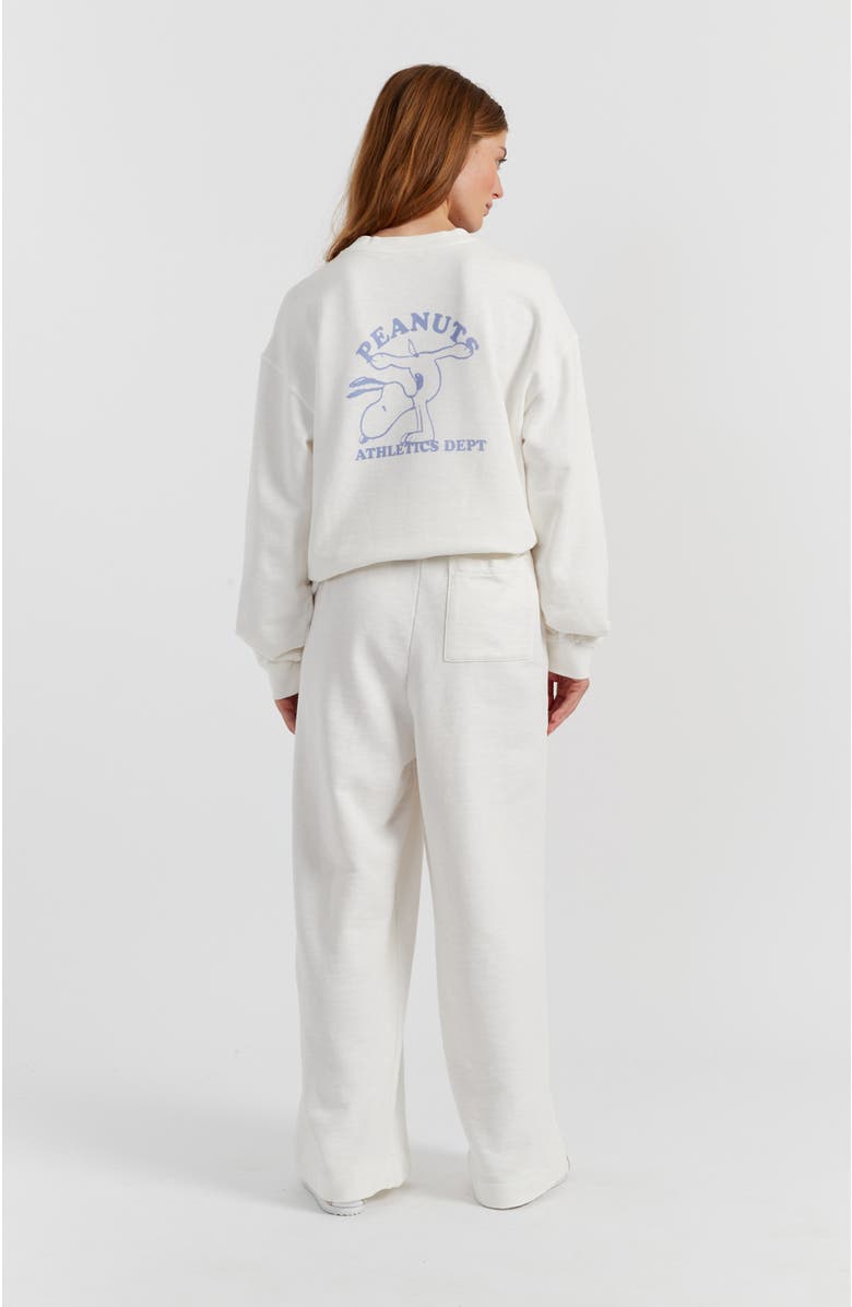 Chinti & Parker Snoopy Graphic Cotton Sweatpants, Alternate, color, Cream