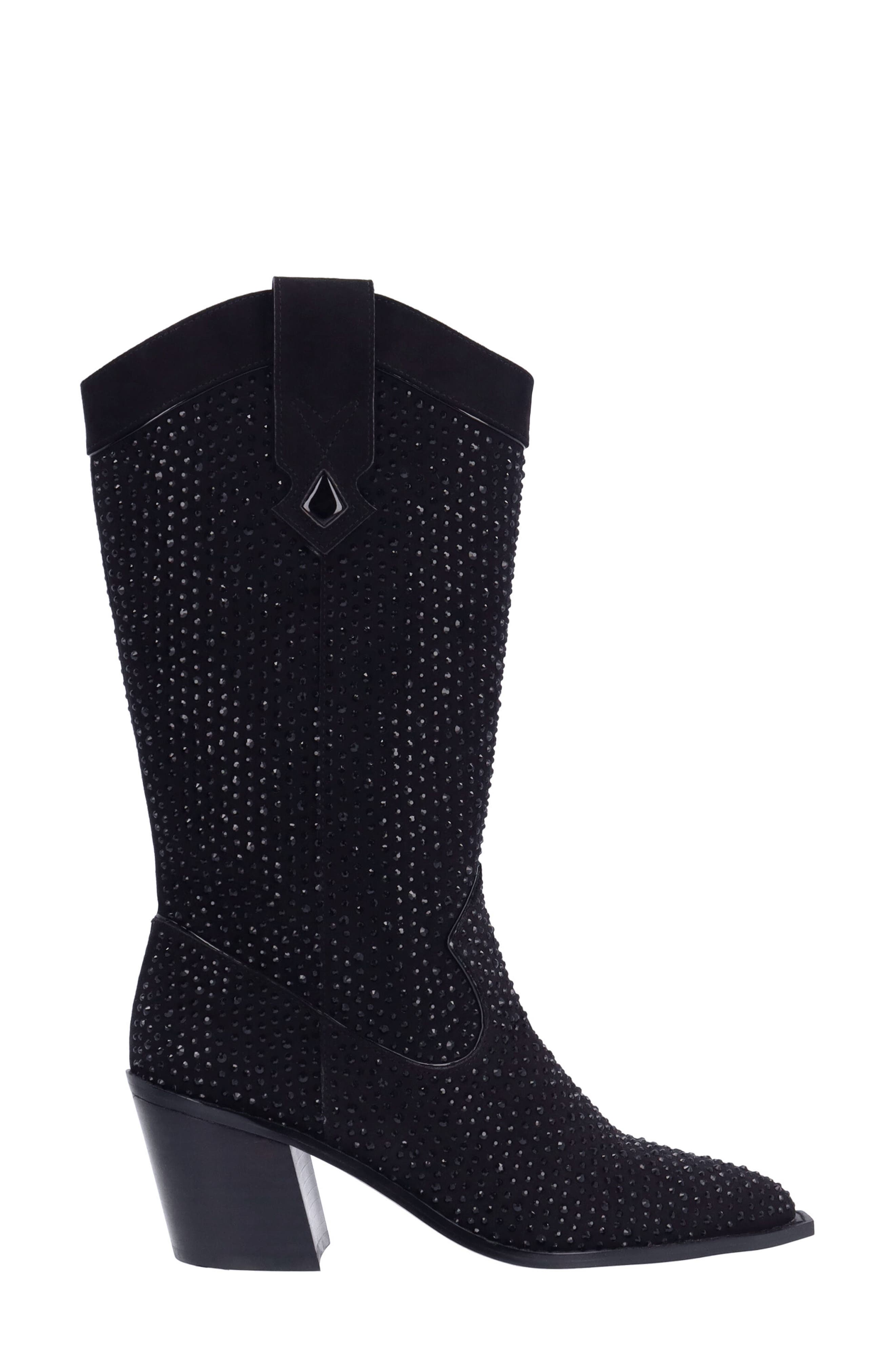 J. Reneé Laylani Pointed Toe Western Boot, Alternate, color, Black