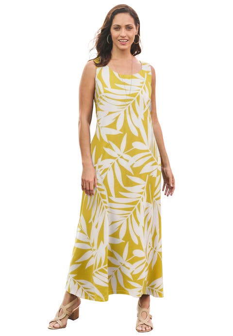 Stretch Cotton Tank Maxi Dress (Petite Plus & Plus)