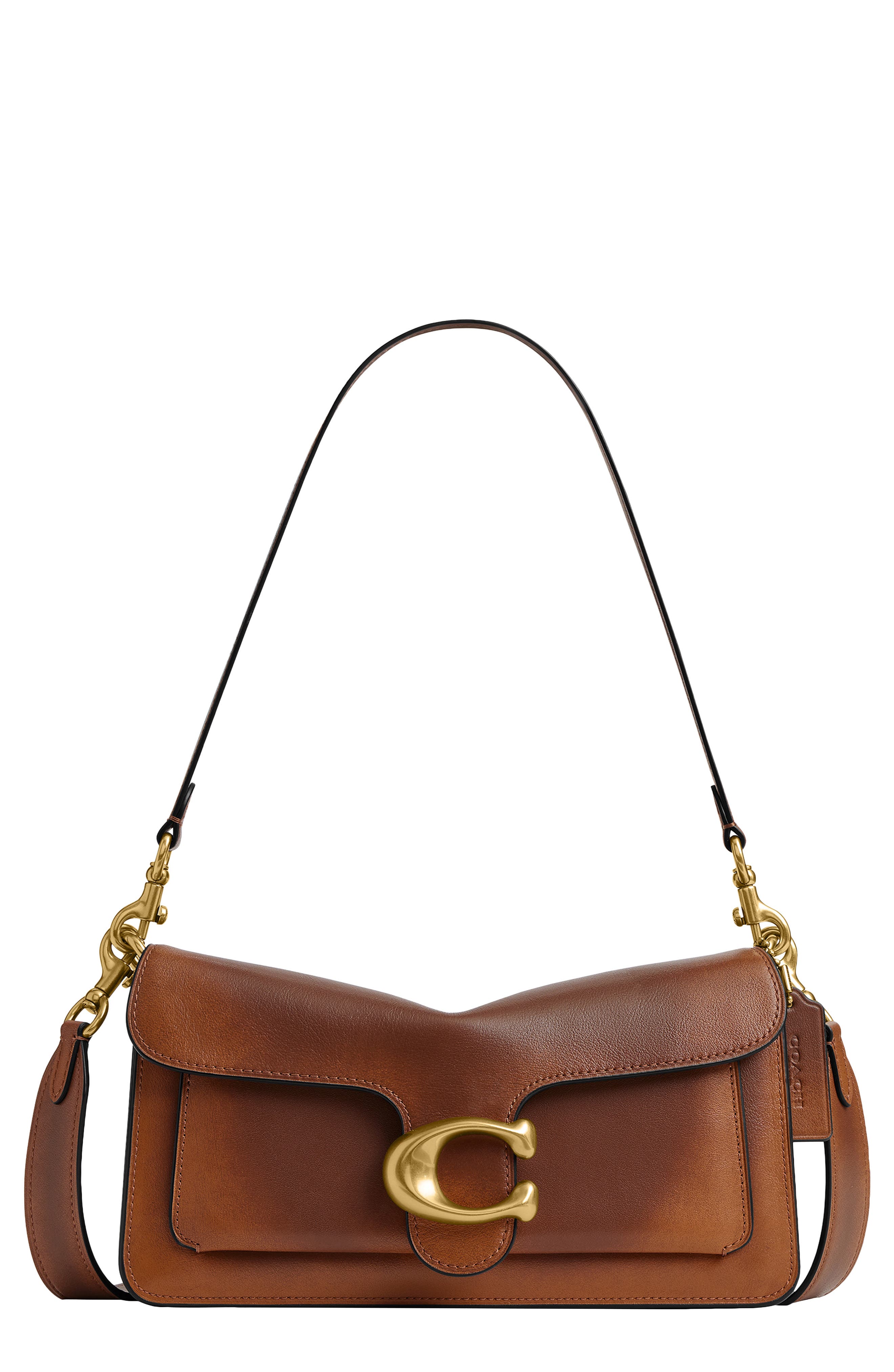 Tabby 26 Leather Shoulder Bag, Main, color, BROWN