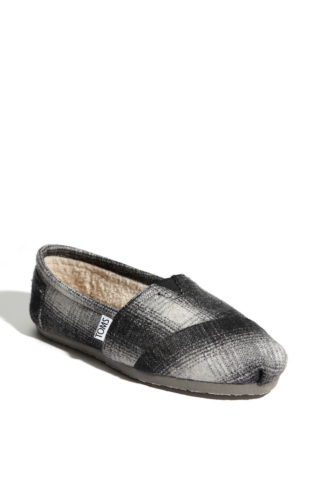 TOMS Plaid Fleece Slip-On, Main, color, 