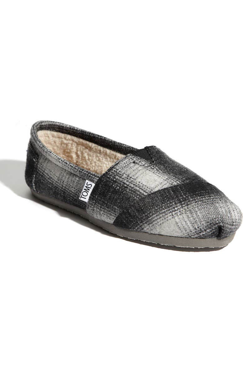 TOMS Plaid Fleece Slip-On, Main, color,