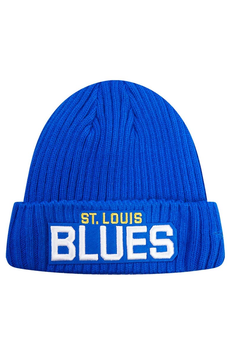 PRO STANDARD Men's Pro Standard Royal St. Louis Blues Classic Core Cuffed Knit Hat, Alternate, color, Royal