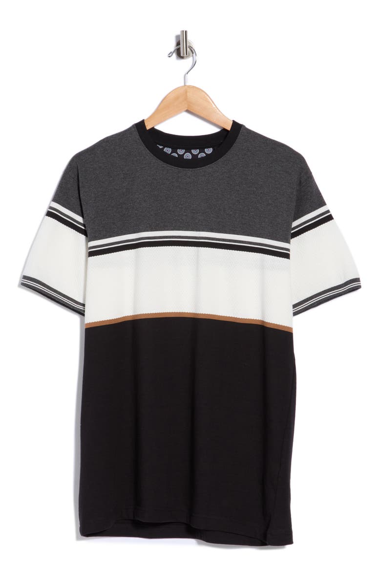 Striped T-Shirt, Alternate, color, GRAY HEATHER