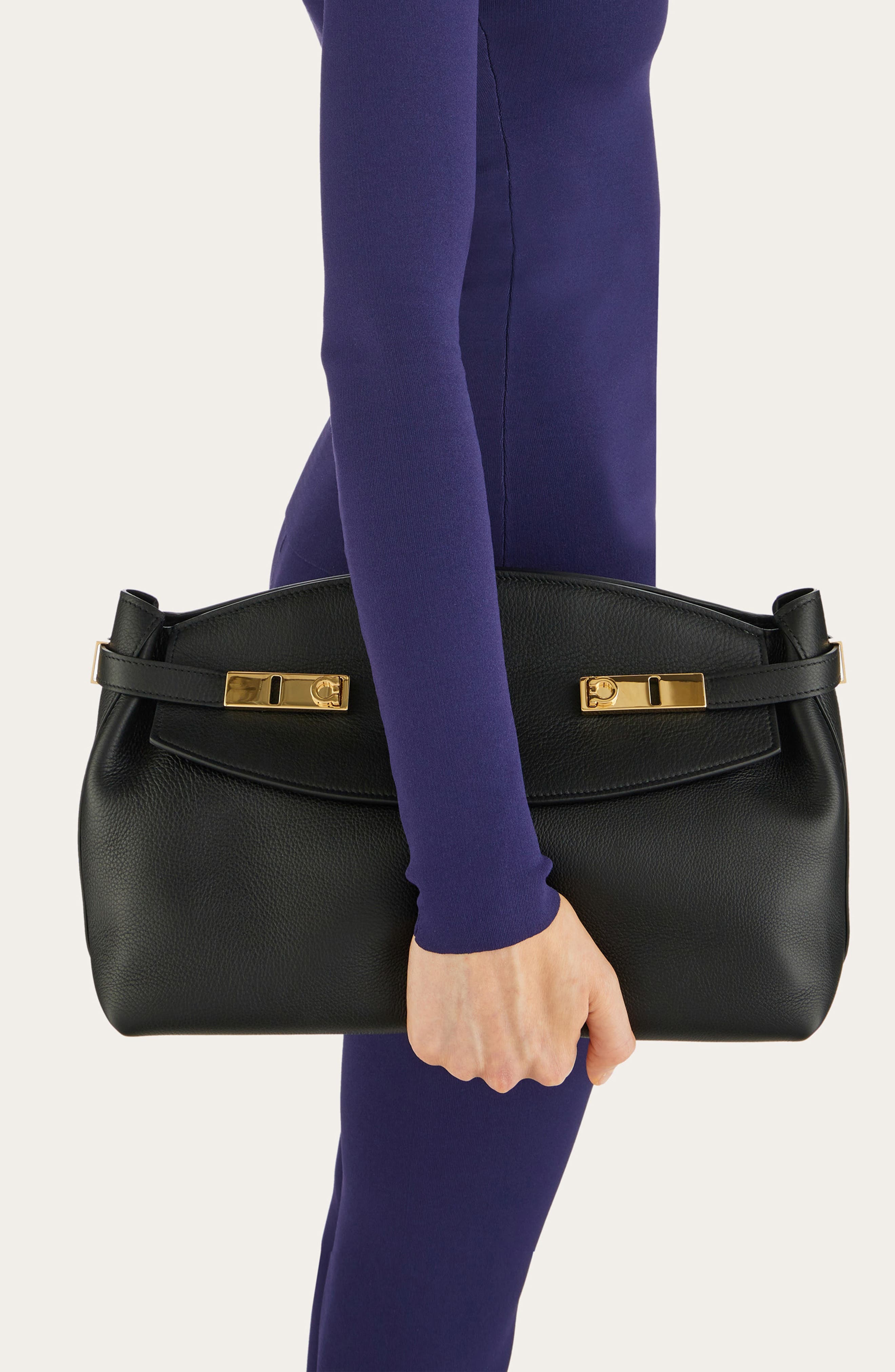 FERRAGAMO Large Hug Pouch Bag, Alternate, color, 