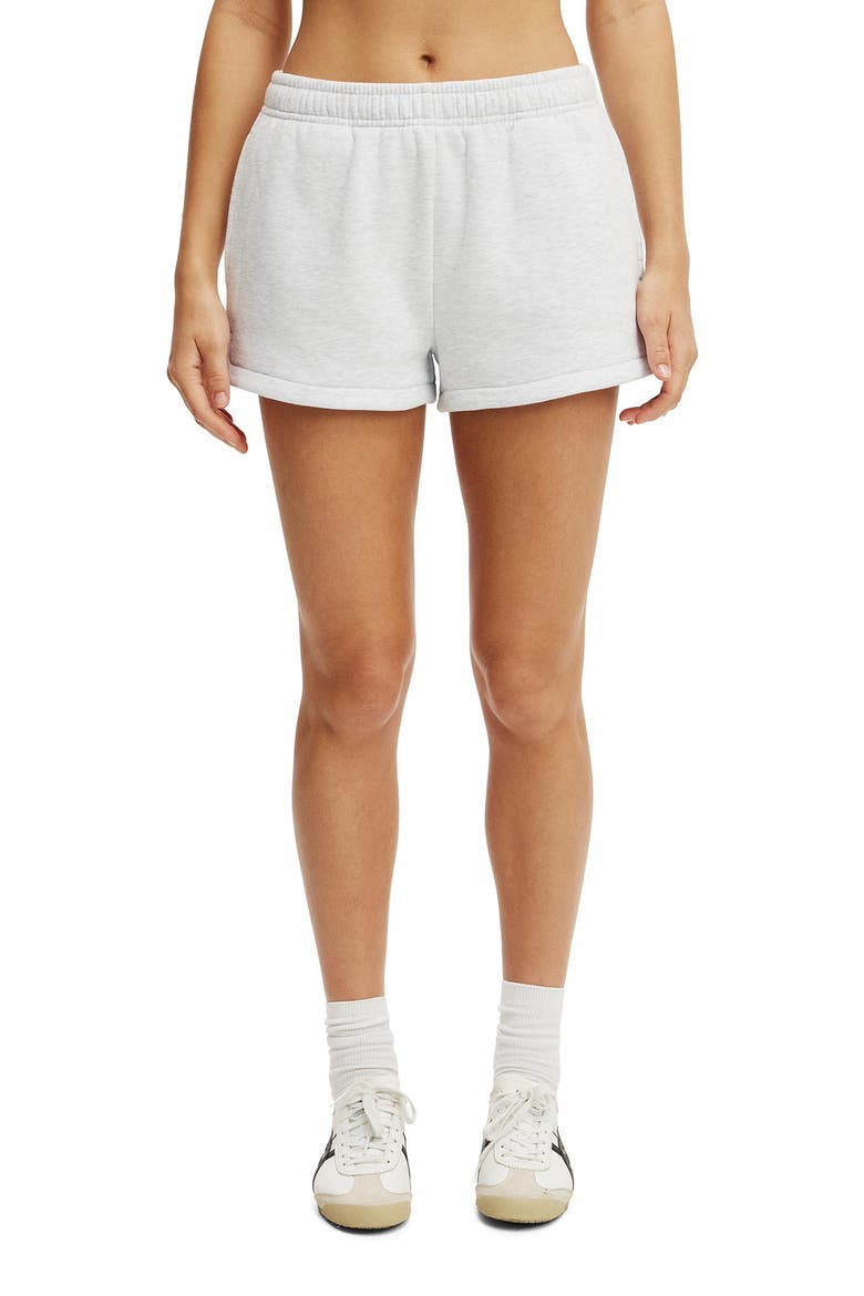 Women's Active Plush Classic Mini Short, Main, color, Cloudy Grey Marle