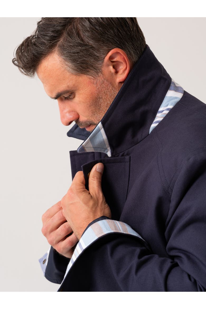 Cotton Car Coat, Alternate, color, Navy