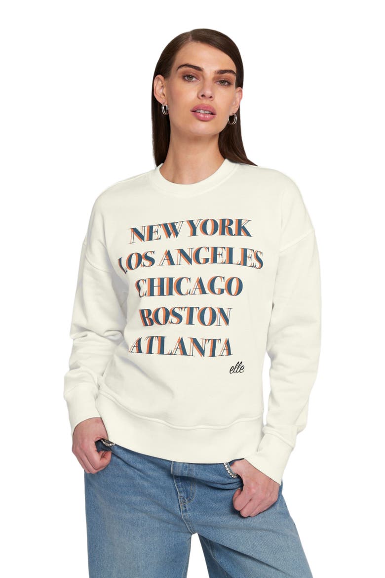Graphic Sweatshirt, Alternate, color, Cream/Burgundy