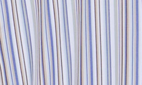 Derek Lam 10 Crosby Alana Stripe Long Sleeve Shirtdress In Seine Blue Multi