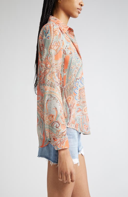 L AGENCE L'AGENCE LAURENT PAISLEY PRINT BUTTON-UP SHIRT