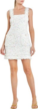 English Factory Sleeveless Bouclé Minidress