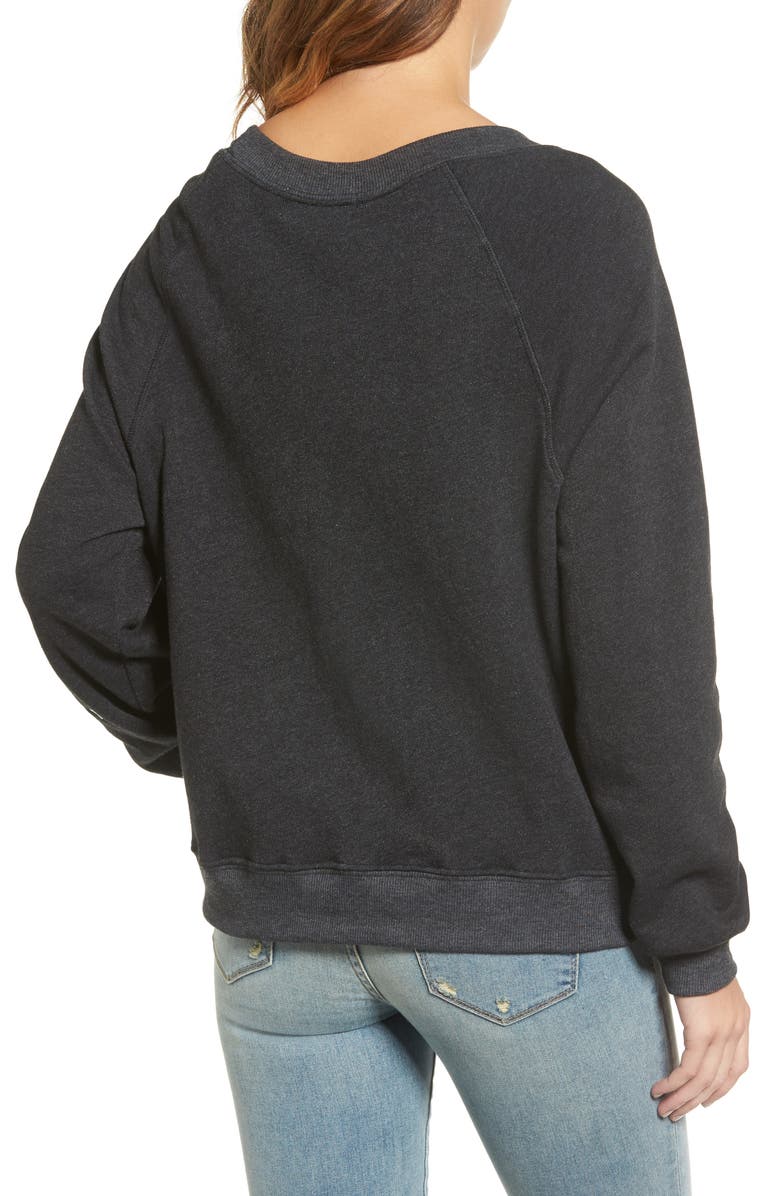 Wildfox Sommers Sweater - Heart Embroidered Pullover, Alternate, color,