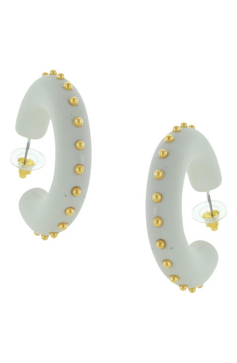 Noel Studded Hoop Earrings