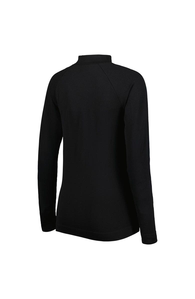 LEVELWEAR Women's Levelwear Black Houston Astros Verse Asymmetrical Raglan Tri-Blend Quarter-Zip Jacket, Alternate, color, Black