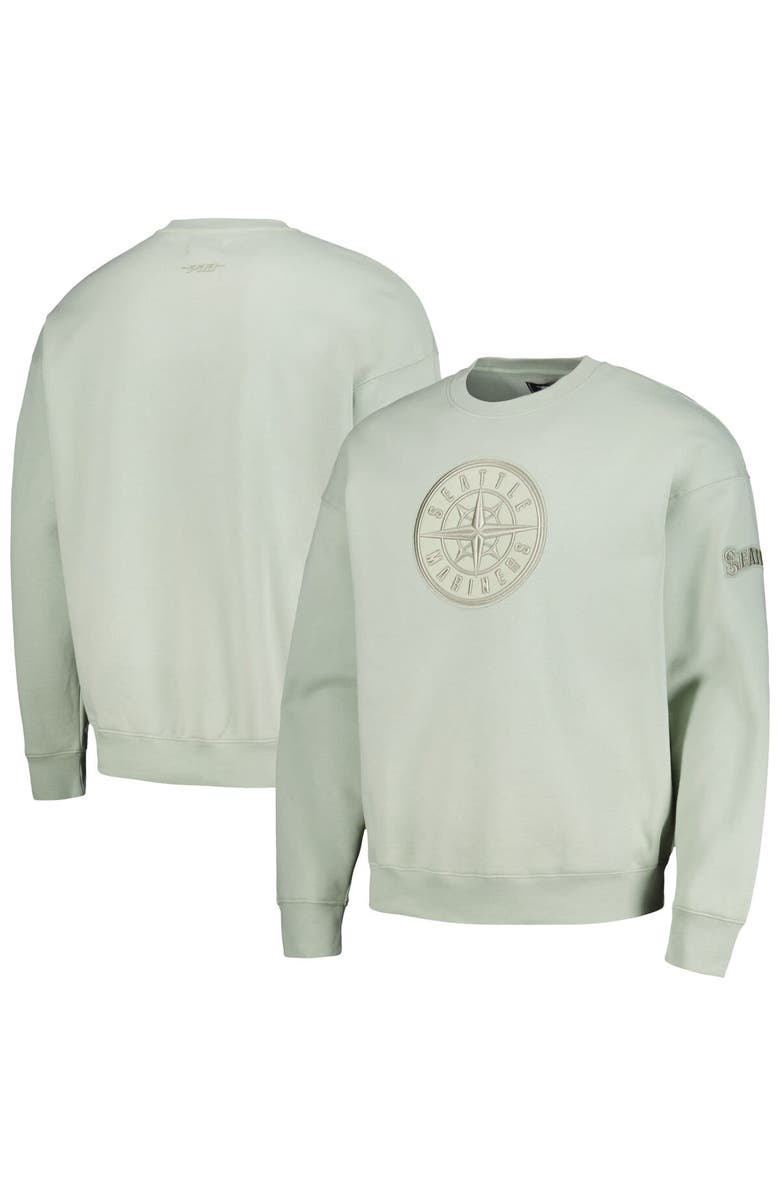 PRO STANDARD Men's Pro Standard Green Seattle Mariners Neutral Drop Shoulder Pullover Sweatshirt, Main, color, Green