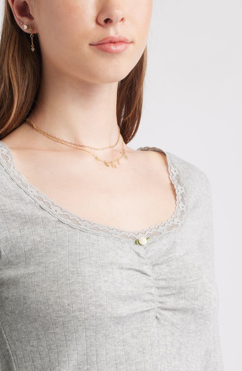 BP. Pointelle Long Sleeve T-Shirt, Alternate, color, Grey Soft Heather