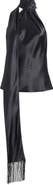 Reformation Sabi Scarf Fringe Sleeveless Silk Top