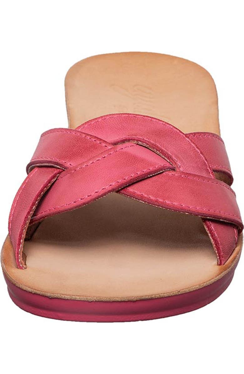 ANTELOPE Alta Woven Leather Slide Sandal, Alternate, color, Pink