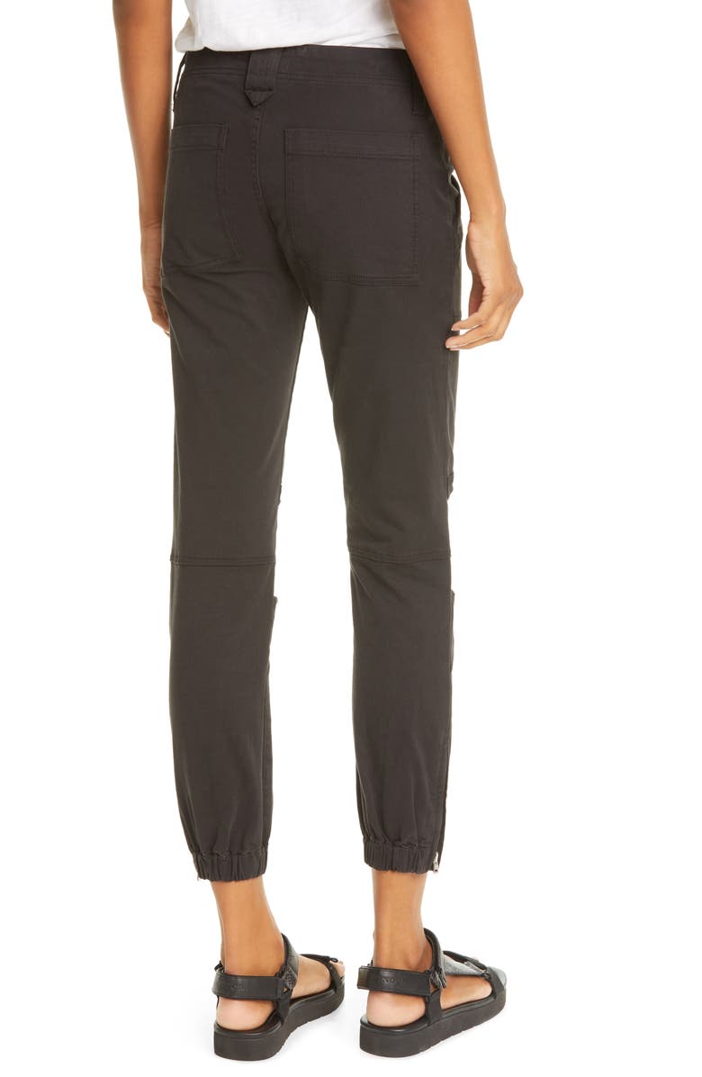 FRAME Trapunto Stitch Cuff Moto Pants, Alternate, color,
