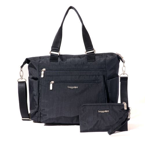 Baggallini Trifecta Convertible Backpack With Rfid Wristlet In French Navy