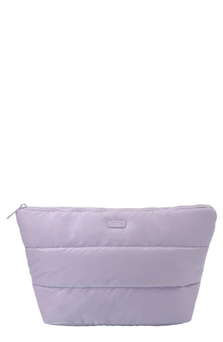 MYTAGALONGS Vanity Quilted Cosmetic Bag, Main, color, Lavender