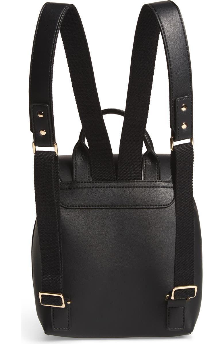 Topshop Blake Mini Faux Leather Backpack, Alternate, color,