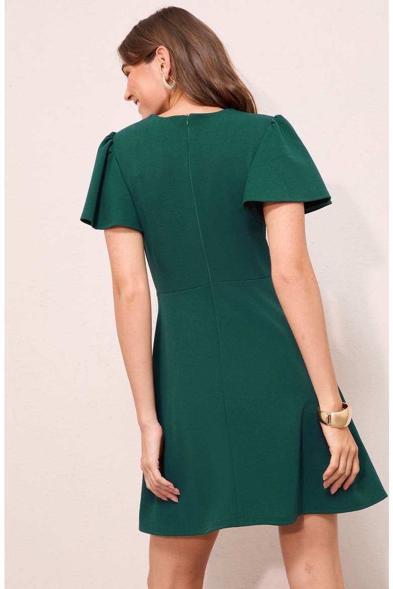 Hardware Detail Flutter Sleeve Minidress, Alternate, color, GREEN
