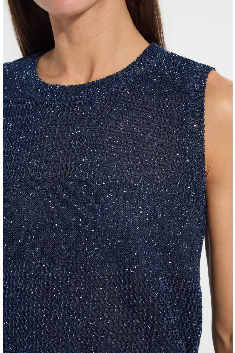 Nicola Sequined Shell, Alternate, color, CAPRI BLUE SEQUINS