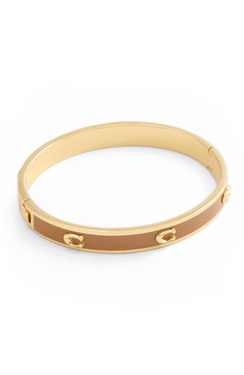 COACH Logo Enamel Hinge Bracelet, Alternate, color, 