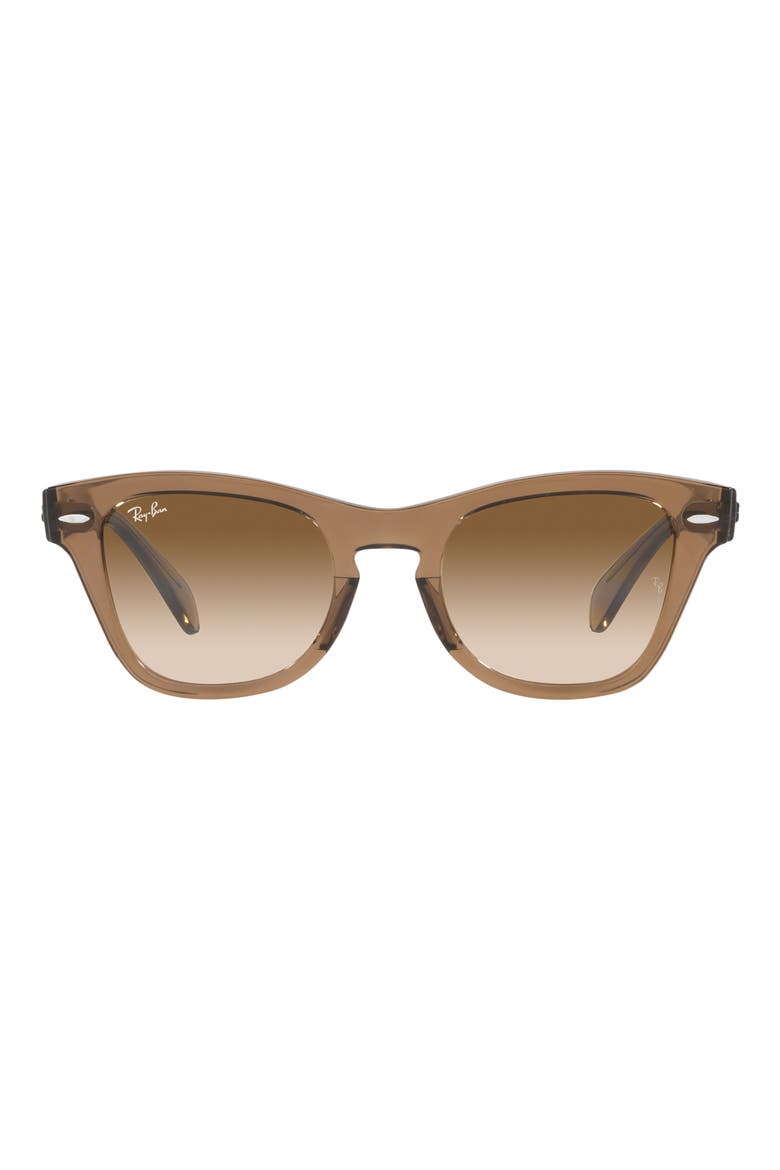 50mm Gradient Square Sunglasses, Main, color, LIGHT BROWN