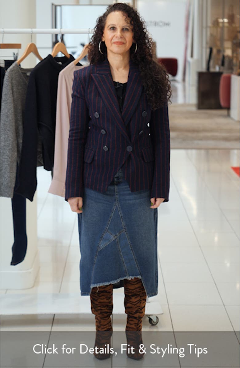 Kenzie Double Breasted Knit Blazer, sales video thumbnail