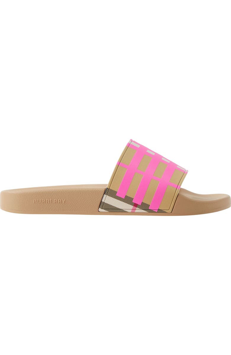 Burberry Furley Check Slide Sandal, Main, color,