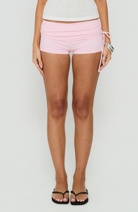 Daily Define Ruched Tie Side Shorts