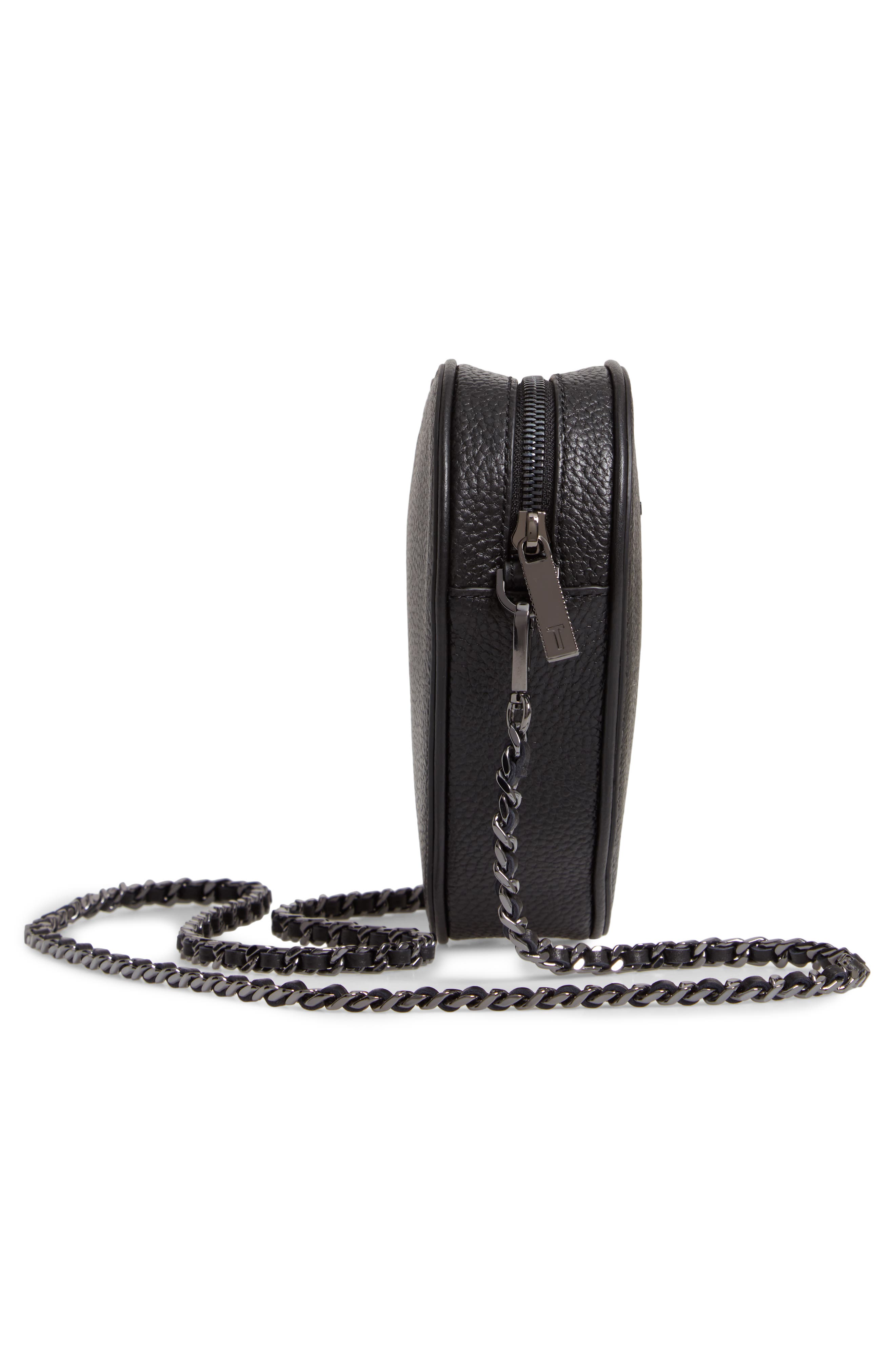 Amellie Leather Crossbody Bag, Alternate, color, BLACK