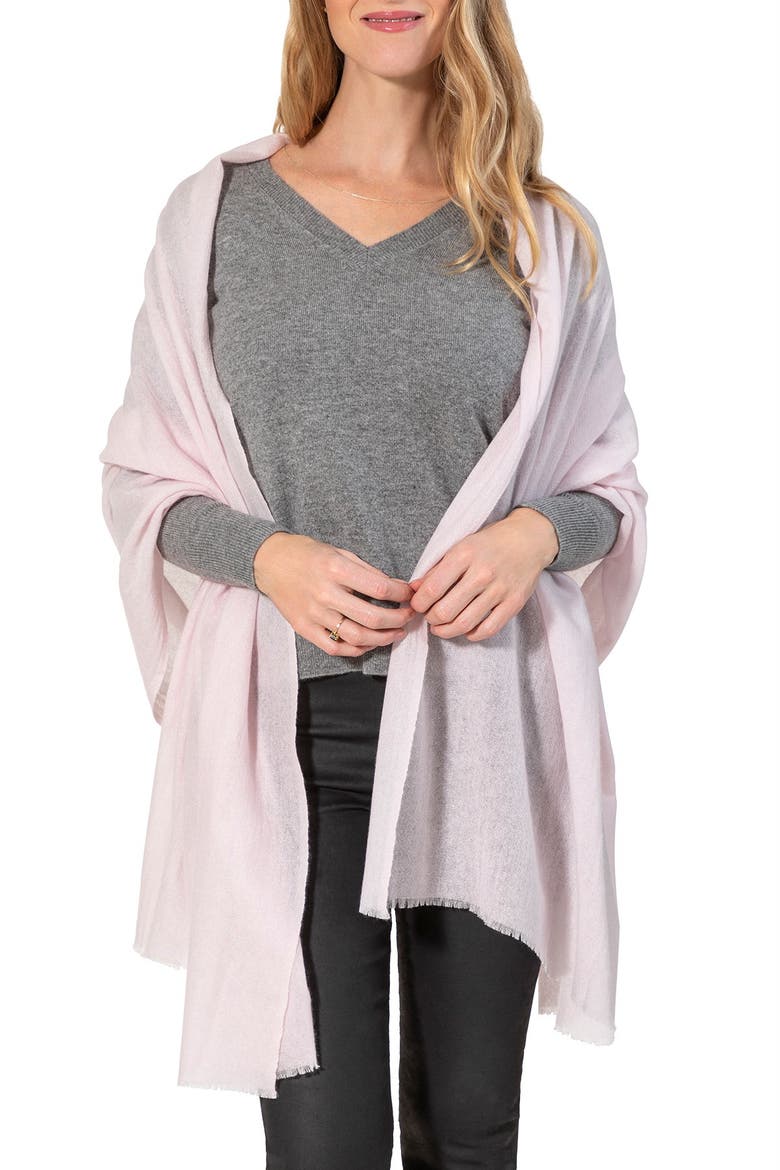 Cashmere Solid Wrap, Main, color, LIGHT PINK