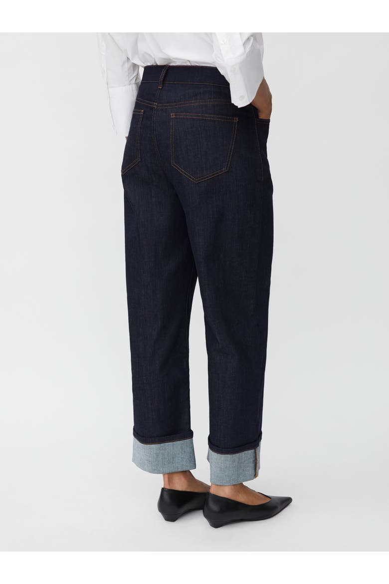 MaPalvessa Loose Fit Turn Up Jeans, Alternate, color, Dark Denim