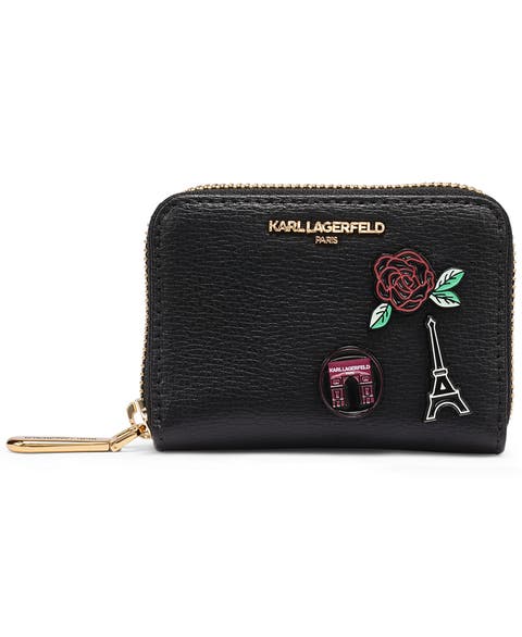 Maybelle Rhinestones+Patches Small Zip Around Wallet