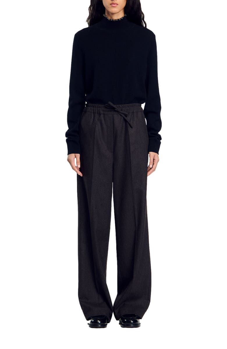 SANDRO Striped trousers, Alternate, color, 