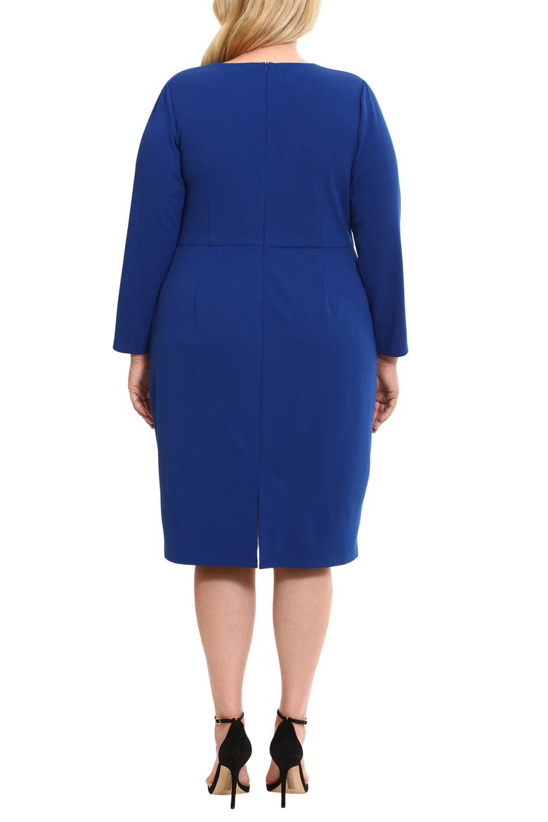 Center Ruched Long Sleeve Dress, Alternate, color, SODALITE BLUE