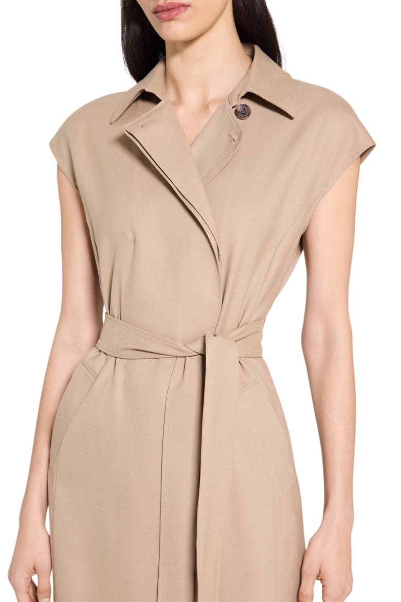 Dolman Sleeve Trench Coat Midi Dress, Alternate, color, NEW CAMEL
