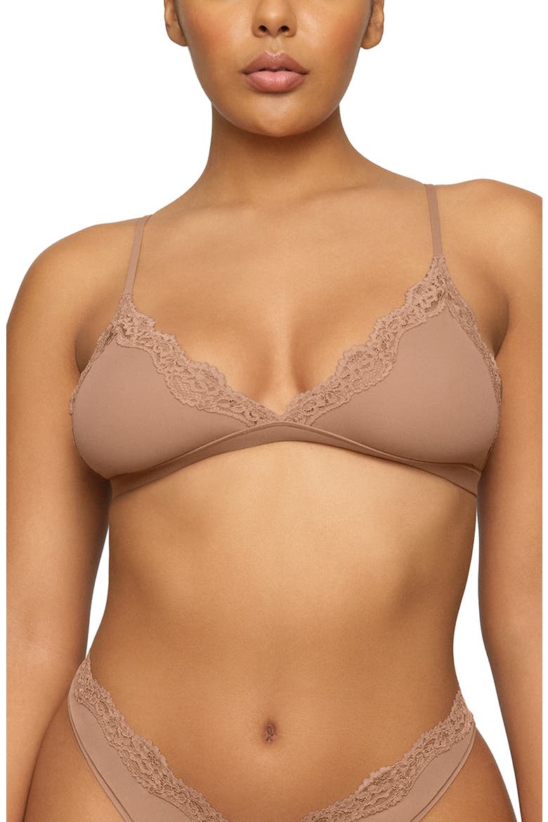 Fits Everybody Lace Triangle Bralette, Main, color, SIENNA